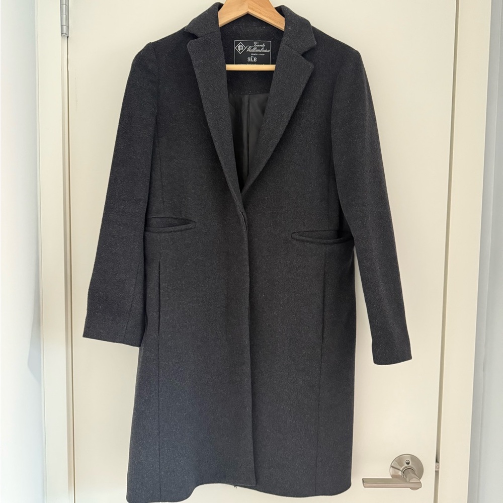 Classic Single Breasted Wool Cashmere Blended Coat